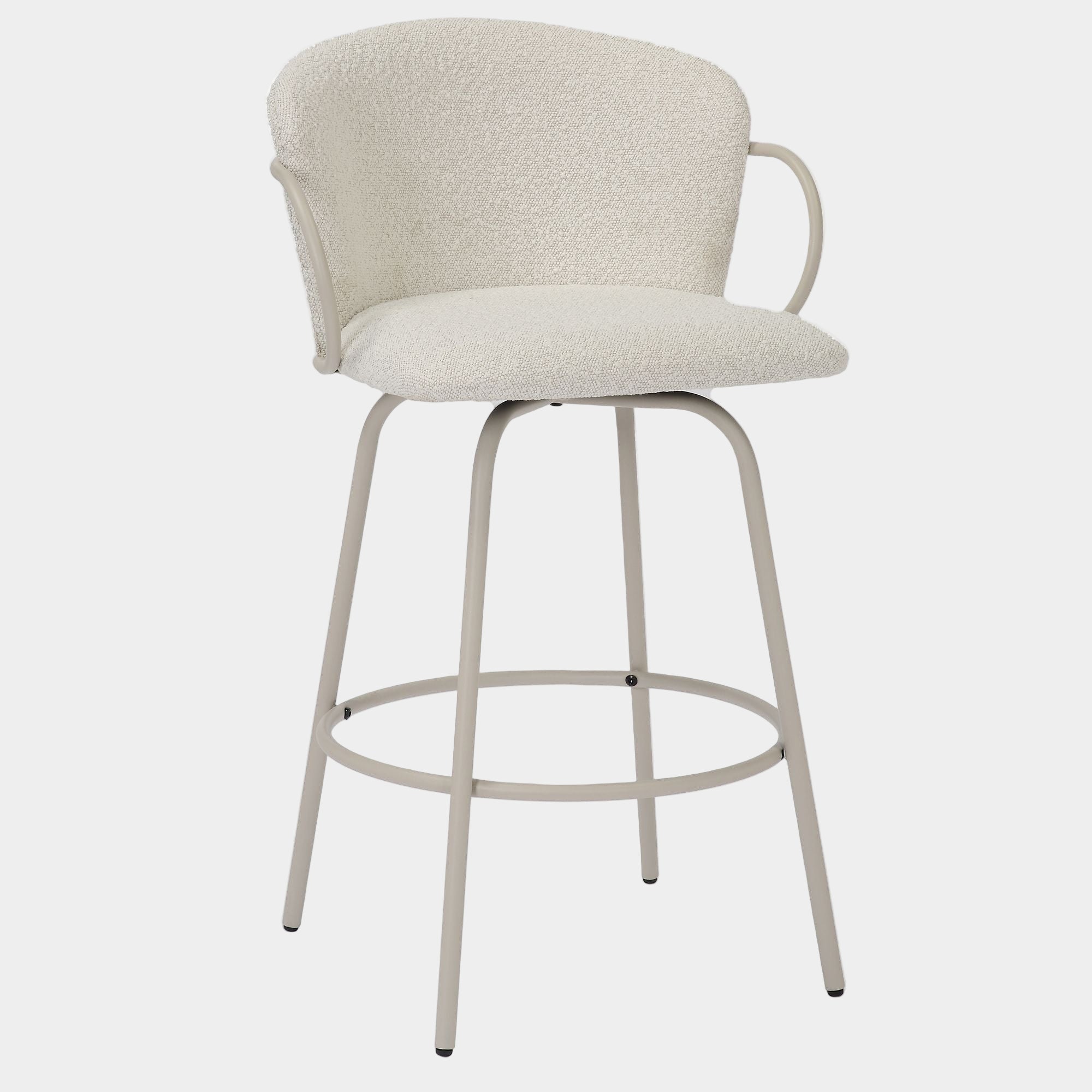 Kalani 26" Counter Stool w/Swivel, Set of 2 in Beige