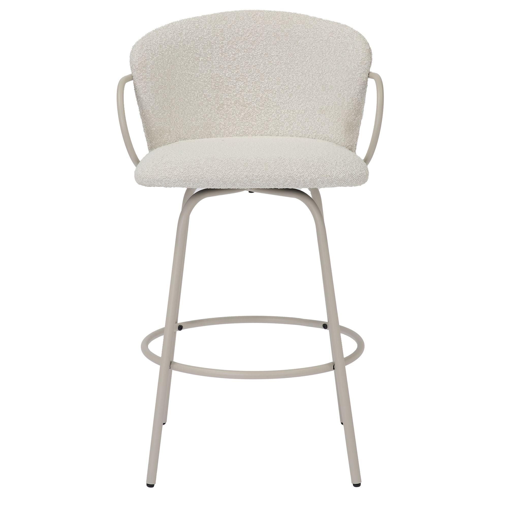 Kalani 26" Counter Stool w/Swivel, Set of 2 in Beige