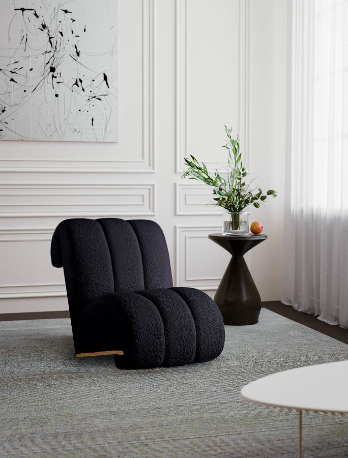 Fauteuil d'appoint rembourré en chenille Vivi 