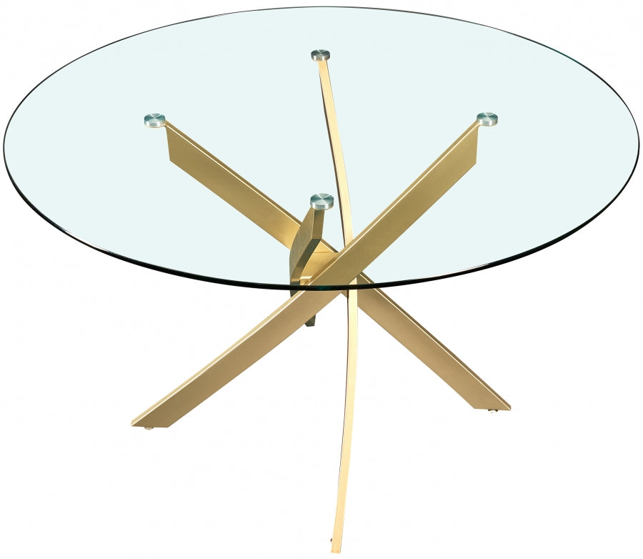 Table à manger ronde Xander (dorée)