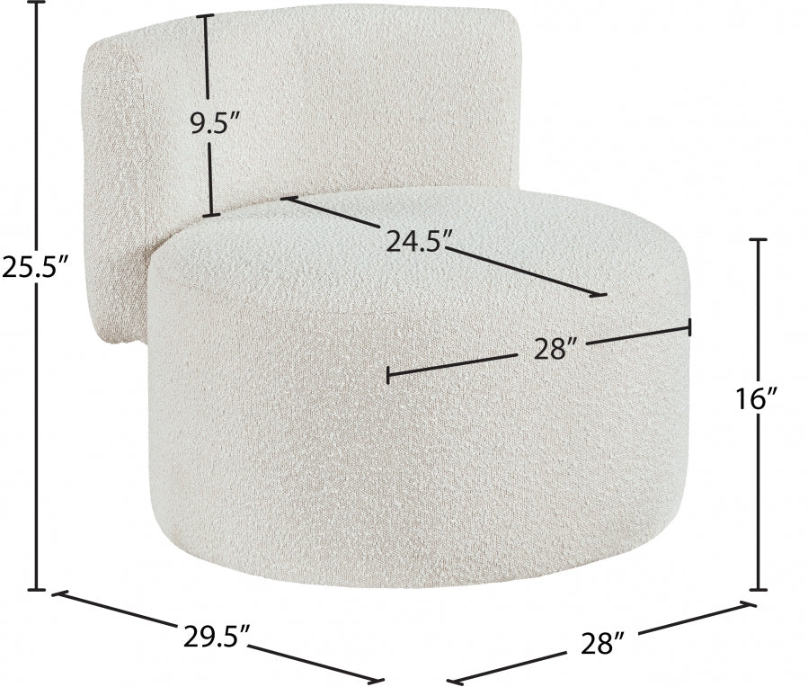 Fauteuil d'appoint rembourré en chenille Vivi 