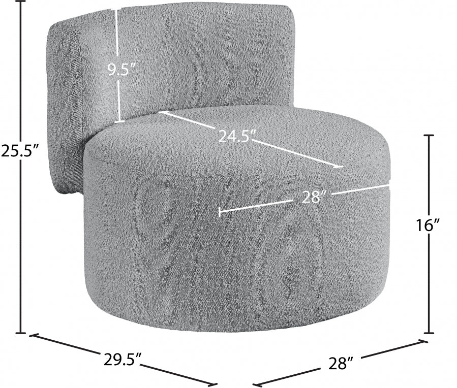 Fauteuil d'appoint rembourré en chenille Vivi 