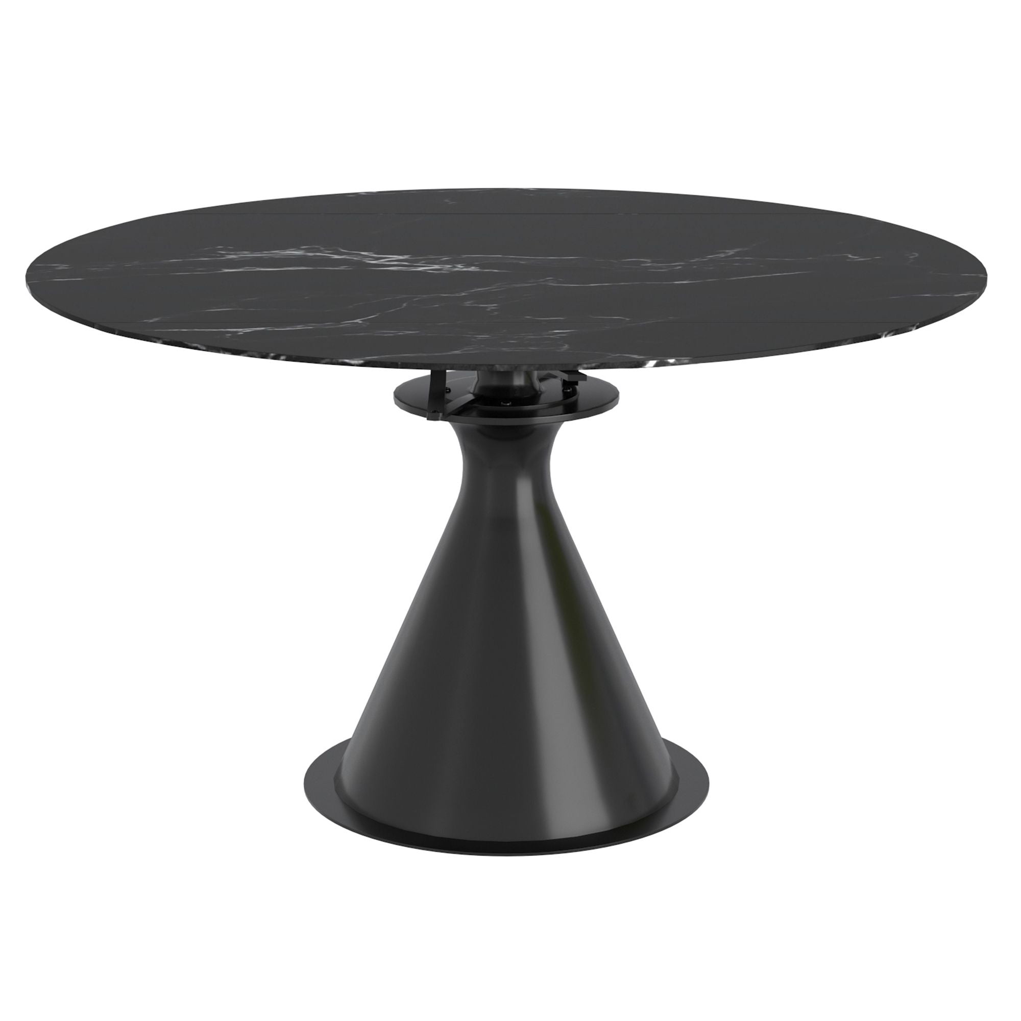 Calisto/Signy 7pc Dining Set in Black Table with Ivory Chair