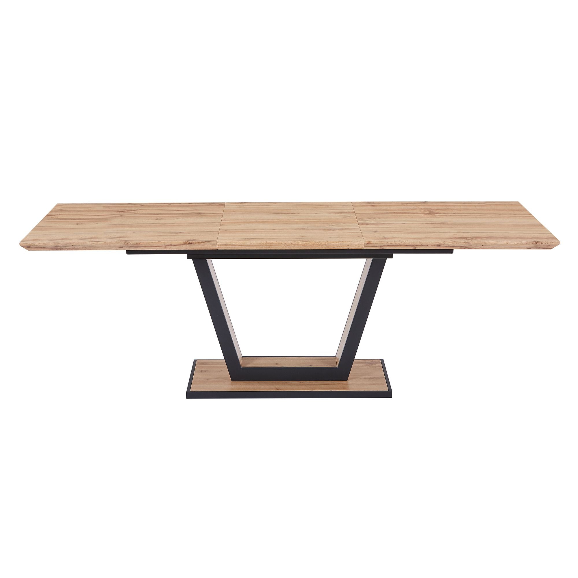 Forna/Cortez 7pc Dining Set in Natural Table with Black Chair