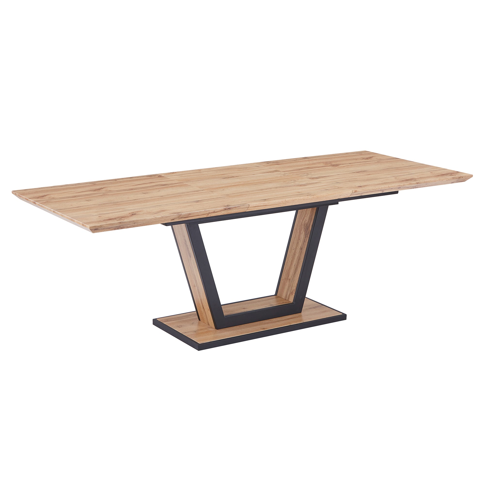 Forna/Brodi 7pc Dining Set in Natural Table with Beige Chair