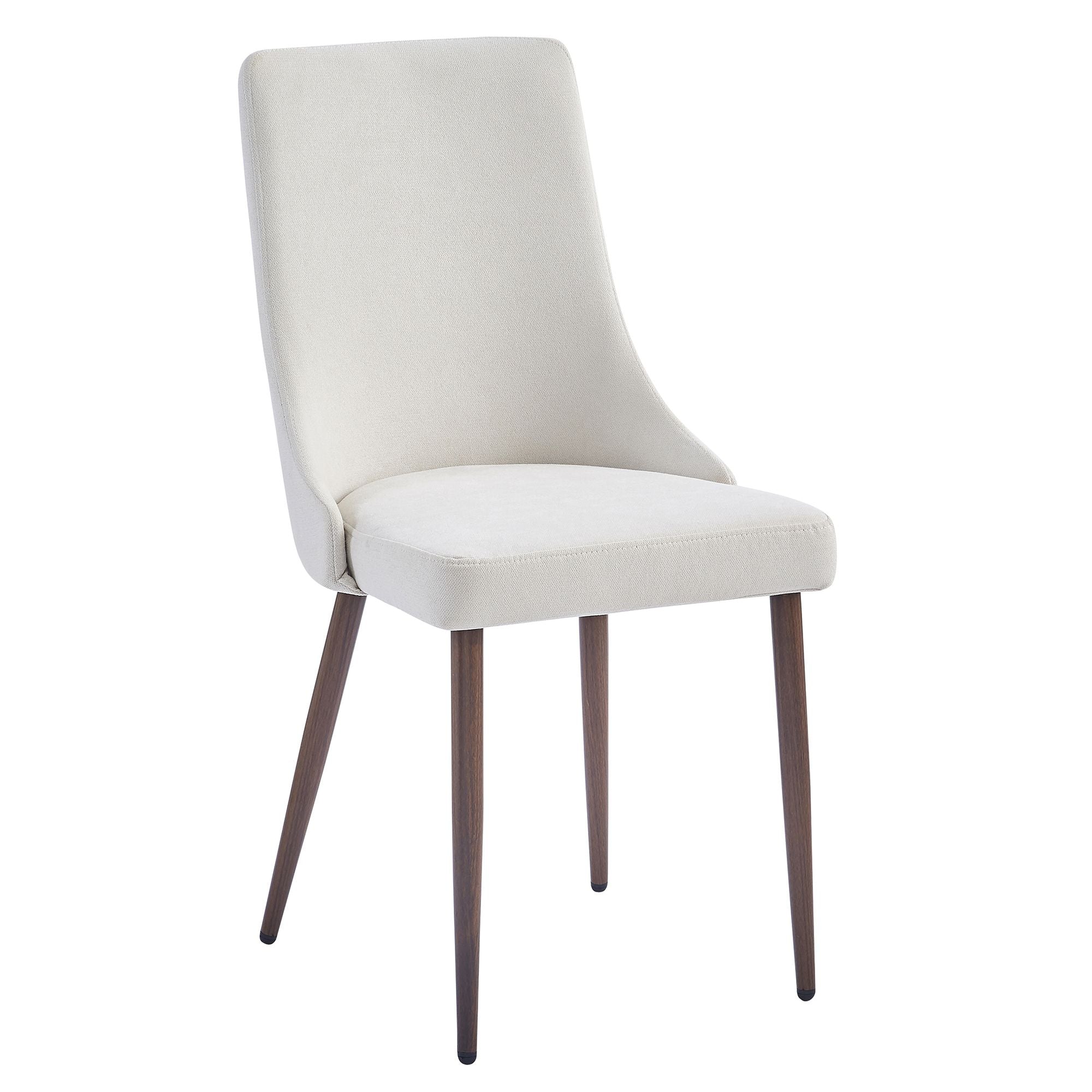 Rocca/Cora 5pc Dining Set in Walnut with Beige Chair