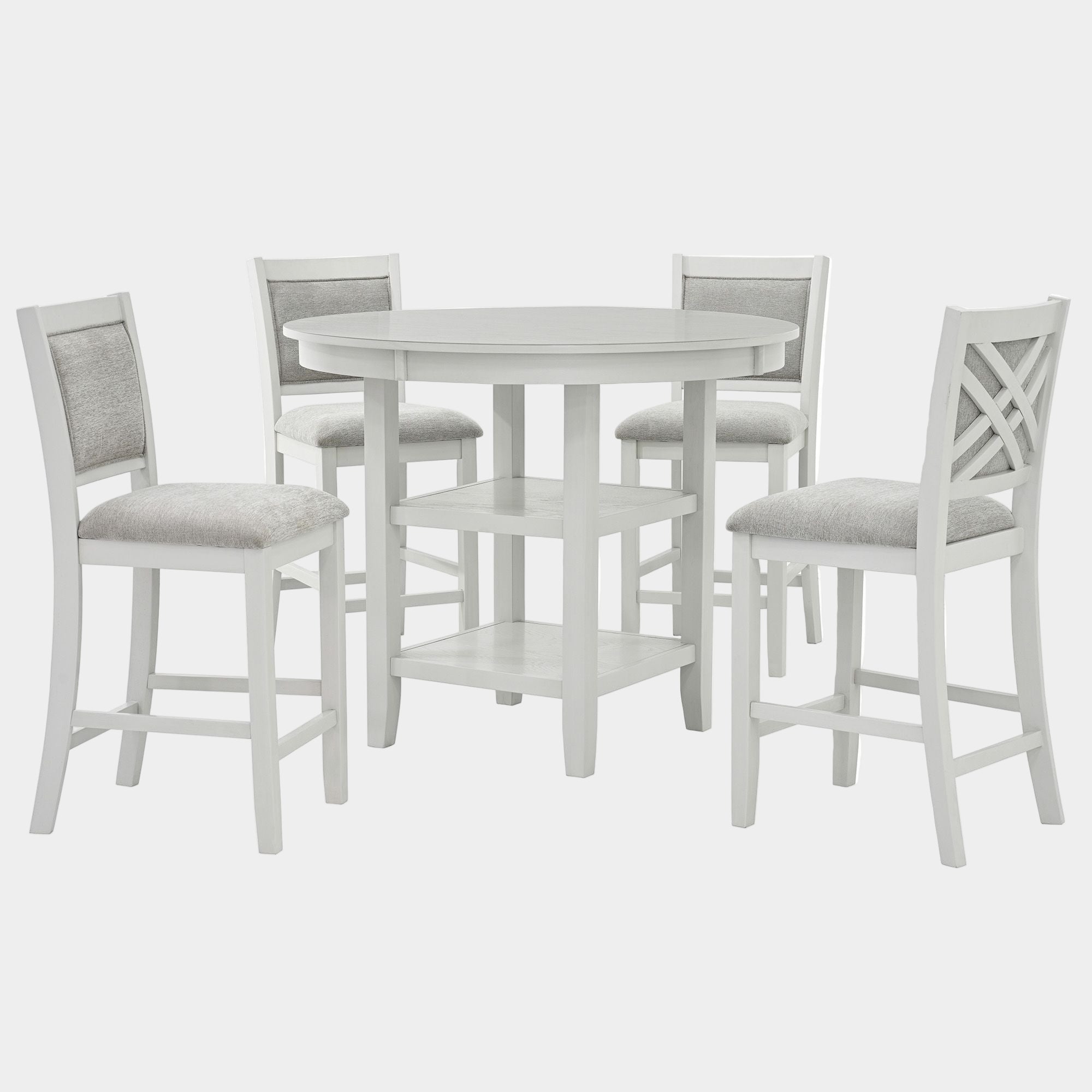 Samuel 5pc Pub set in Whitewash