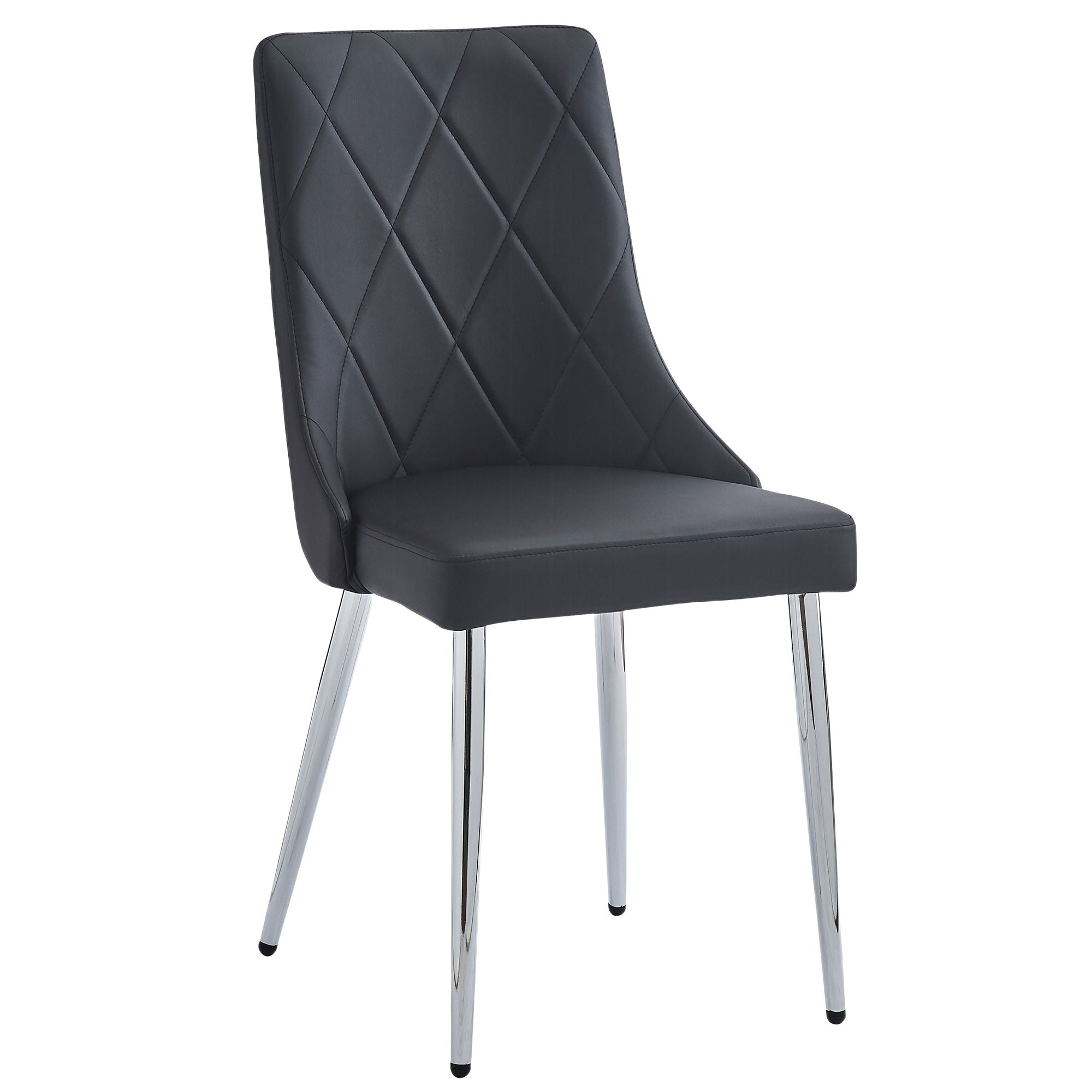 Gavin/Devo 7pc Dining Set in Black with Black Chair