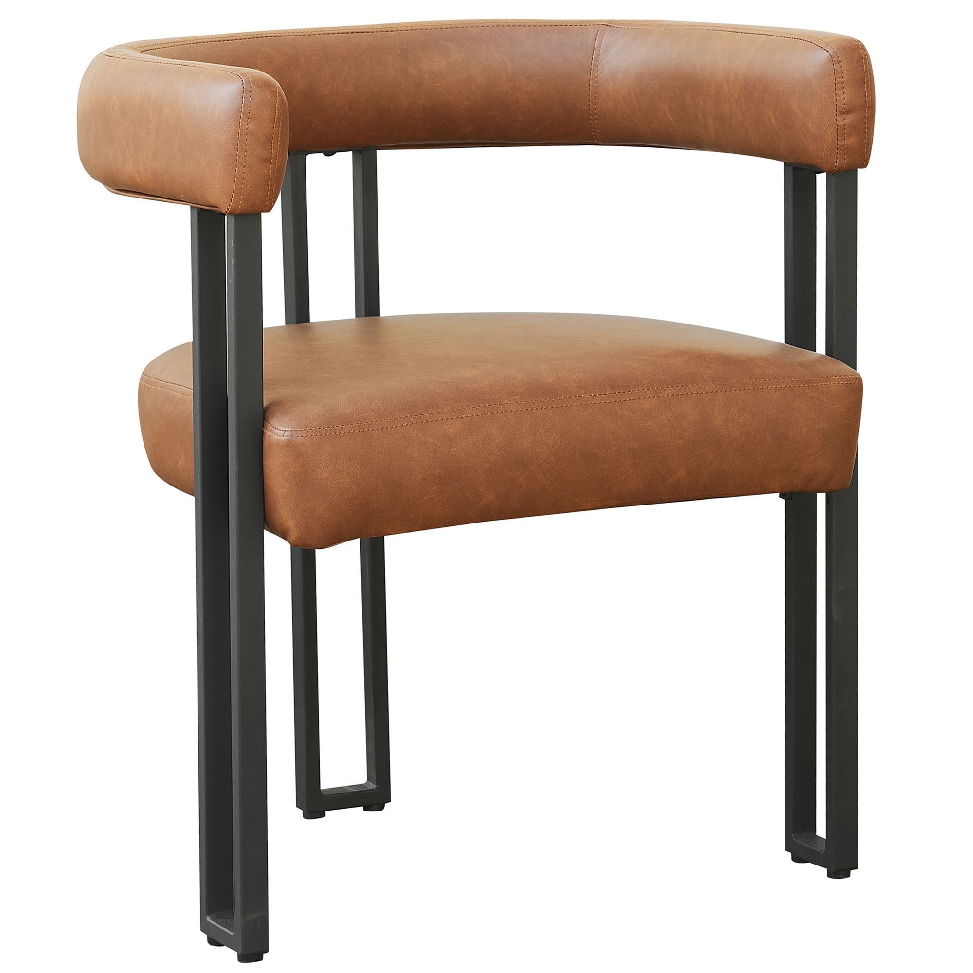 Jilsa/Scarlet 5pc Dining Set - Walnut Table with Saddle Chair