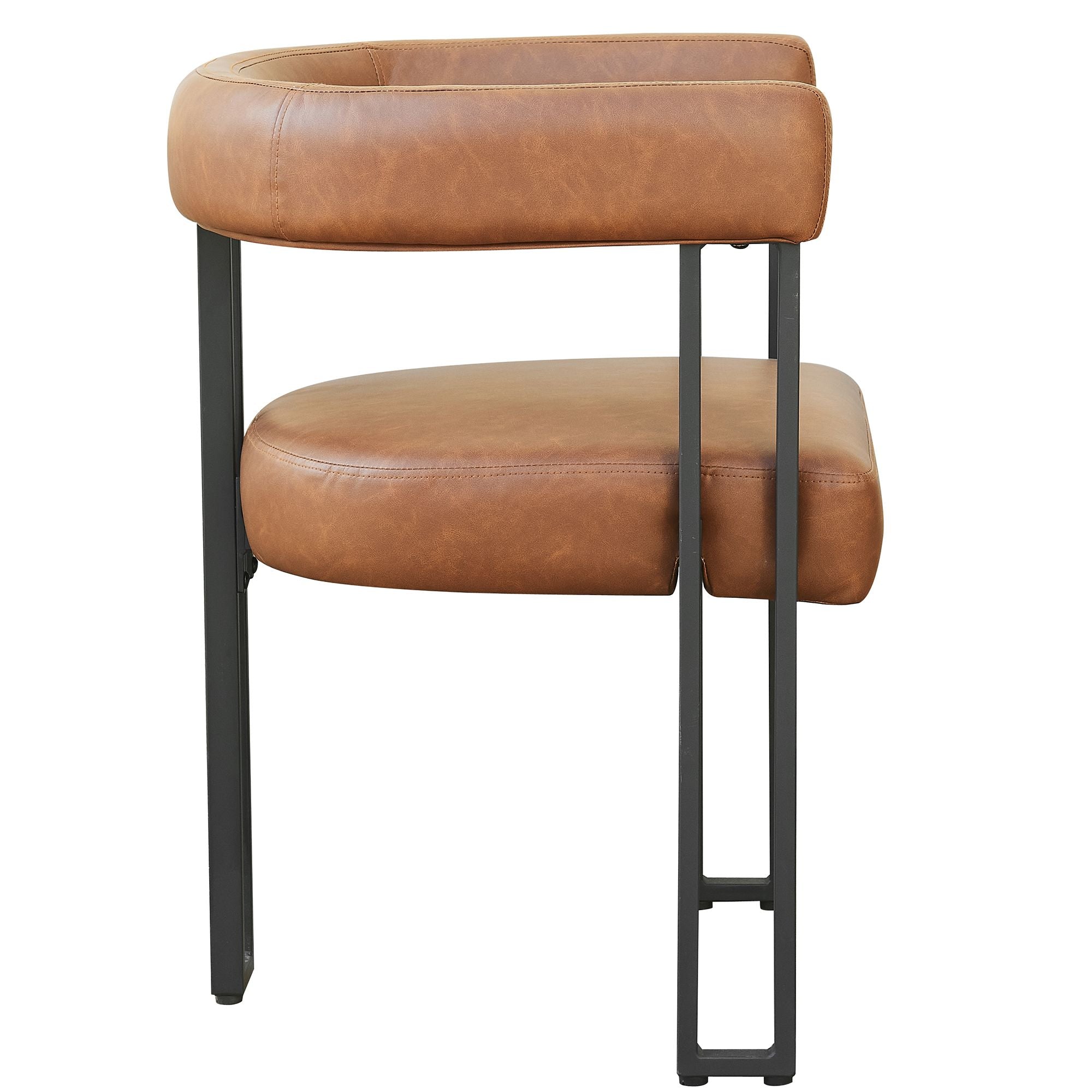 Jilsa/Scarlet 5pc Dining Set - Walnut Table with Saddle Chair