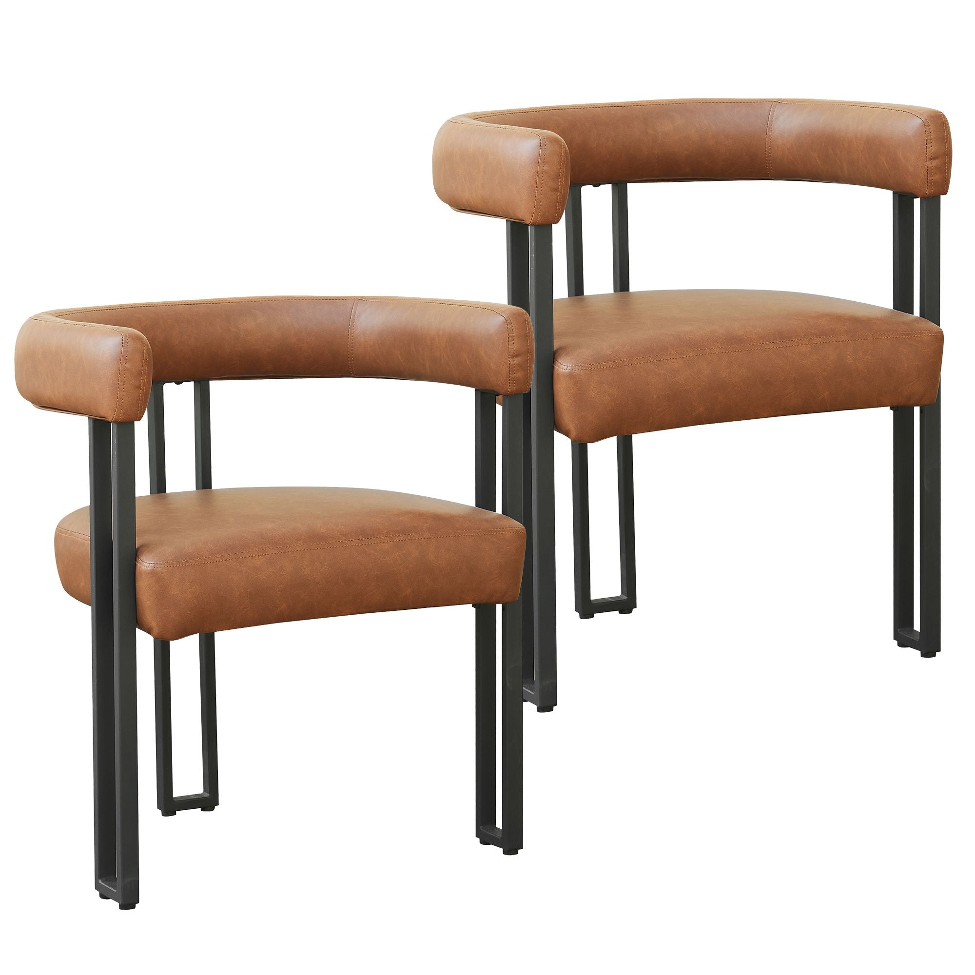 Jilsa/Scarlet 5pc Dining Set - Walnut Table with Saddle Chair