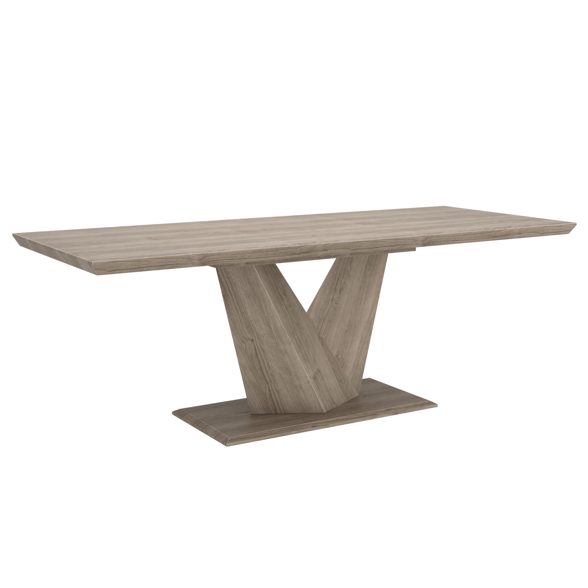 Eclipse/ Caprese 7pc Dining Set - Washed Oak Table with Beige Chair