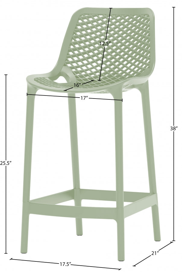 Mykonos Plastic Outdoor Patio Stools - Set of 4