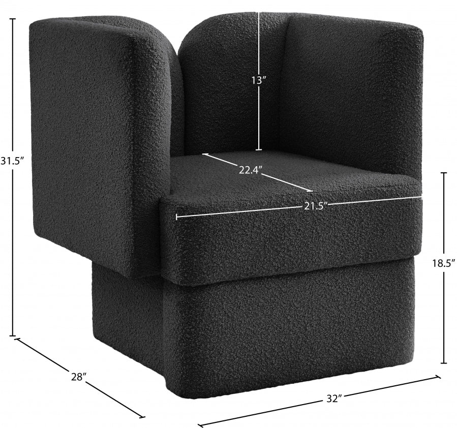 Marcel Boucle Fabric Upholstered Chair