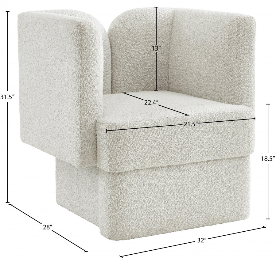 Marcel Boucle Fabric Upholstered Chair