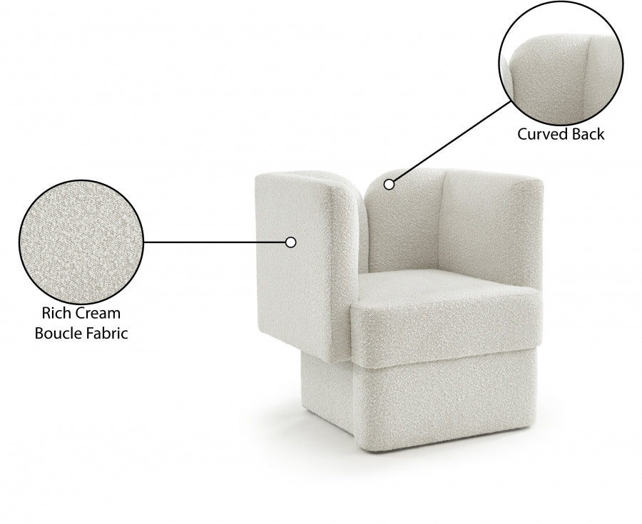 Marcel Boucle Fabric Upholstered Chair