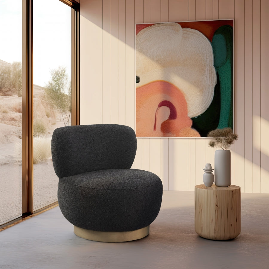 Fauteuil d'appoint rembourré en chenille Vivi 