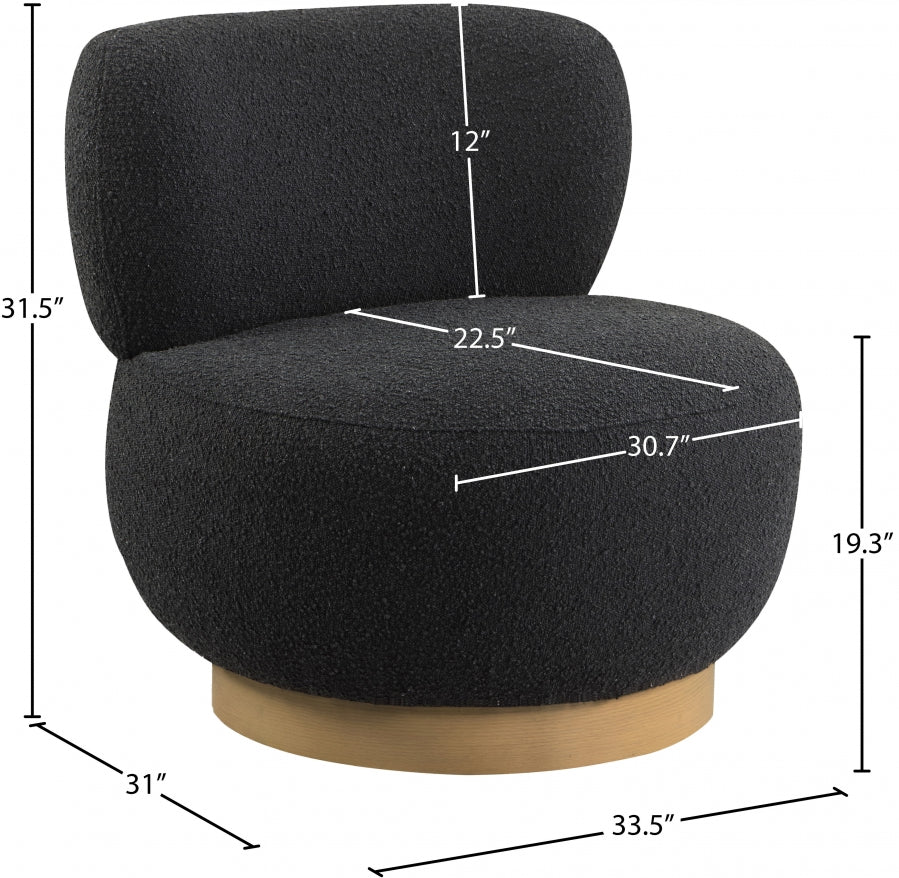 Fauteuil d'appoint rembourré en chenille Vivi 