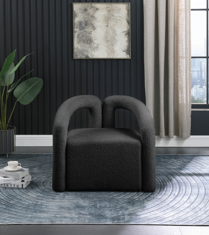 Fauteuil d'appoint rembourré en chenille Vivi 