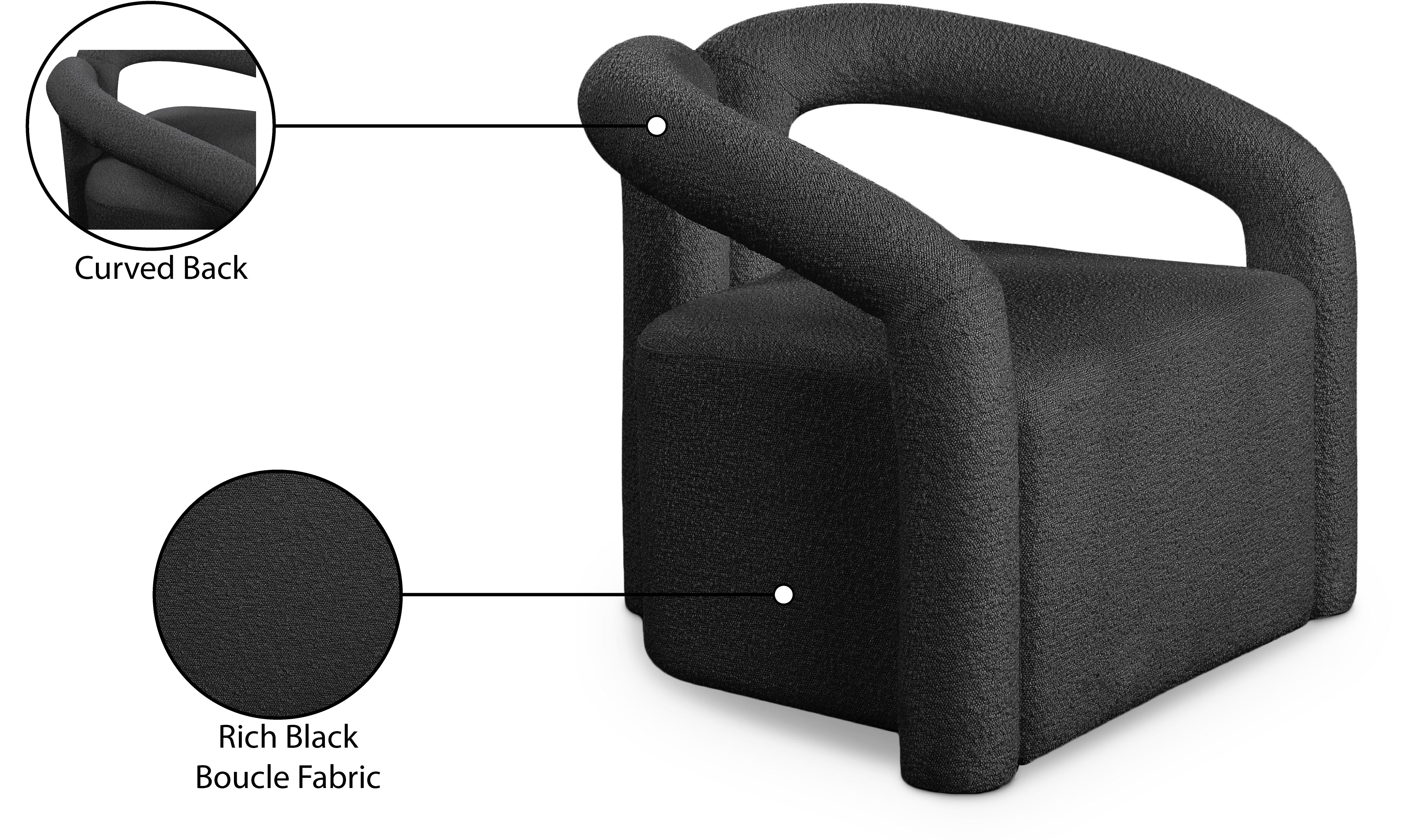 Fauteuil d'appoint rembourré en chenille Vivi 