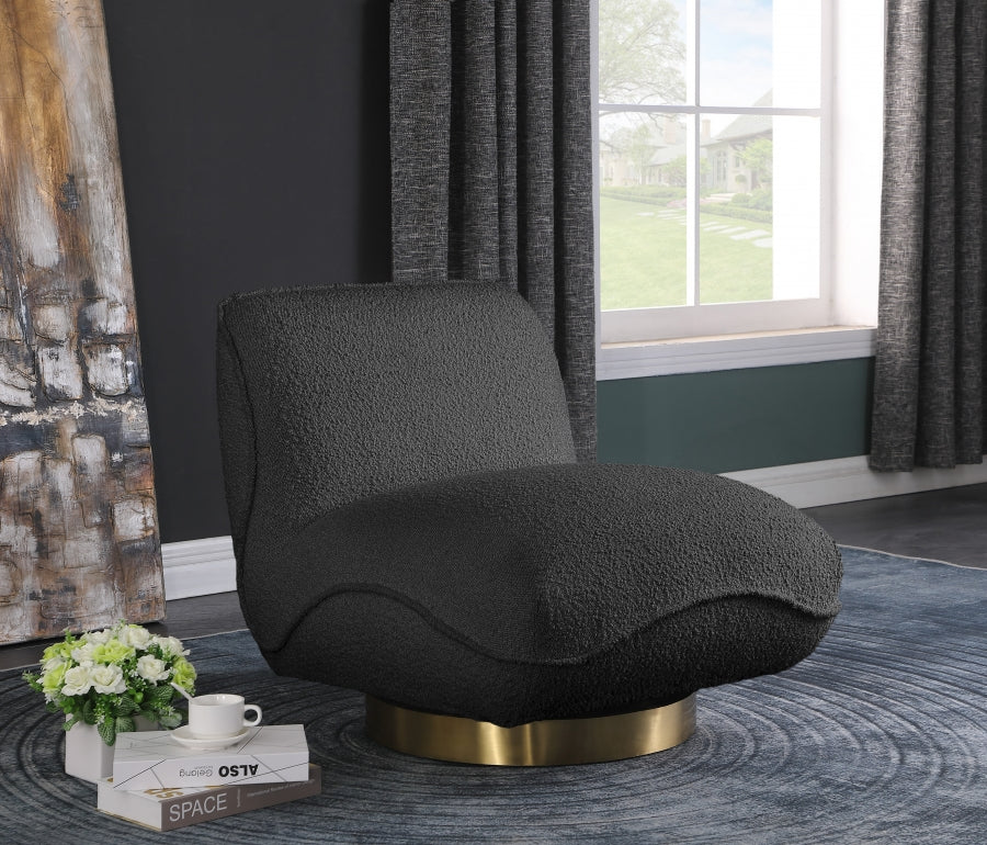 Geneva Boucle Fabric Upholstered Swivel Accent Chair