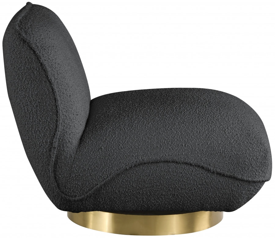 Geneva Boucle Fabric Upholstered Swivel Accent Chair
