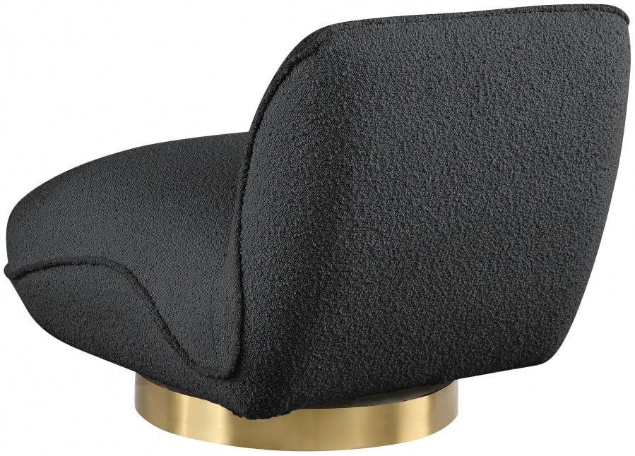 Geneva Boucle Fabric Upholstered Swivel Accent Chair