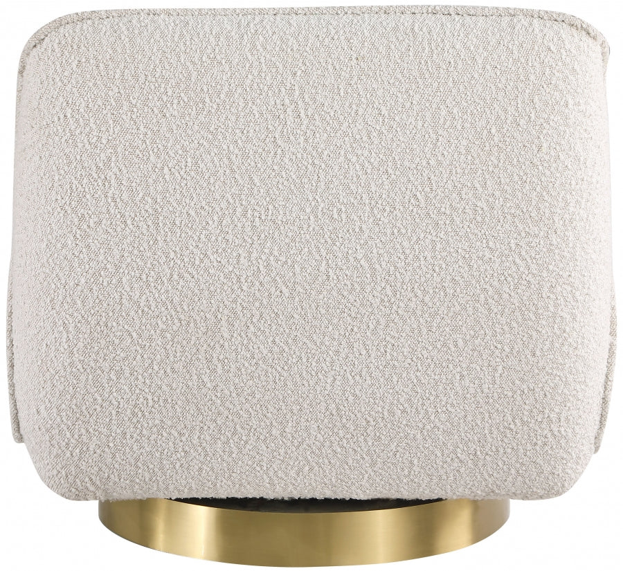 Geneva Boucle Fabric Upholstered Swivel Accent Chair