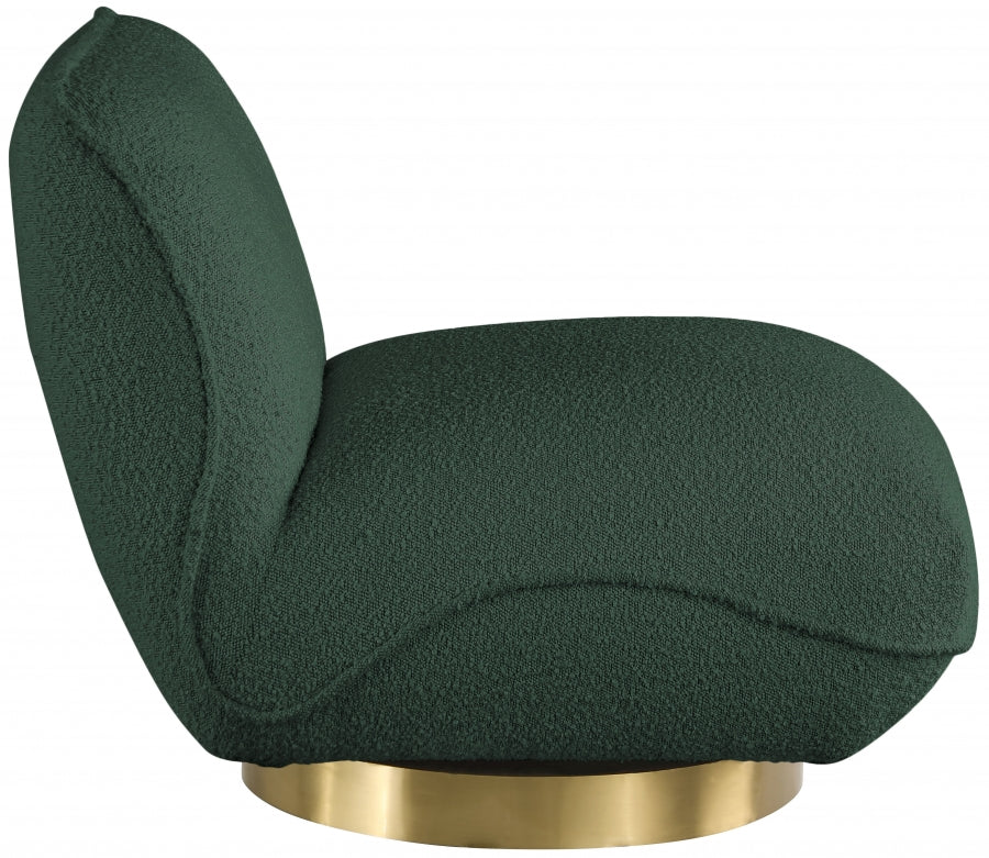 Geneva Boucle Fabric Upholstered Swivel Accent Chair