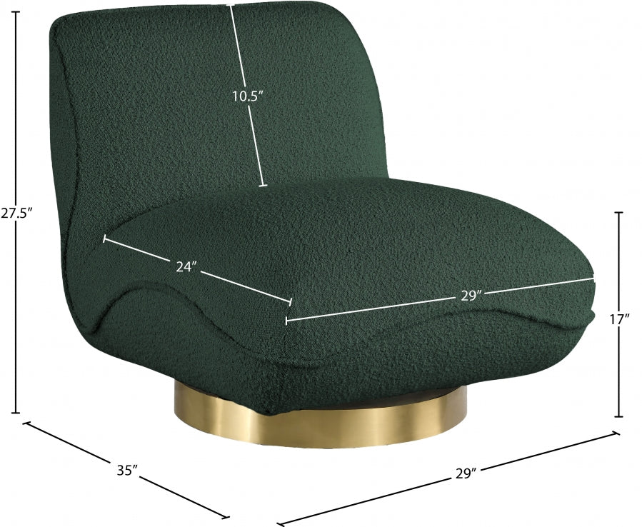 Geneva Boucle Fabric Upholstered Swivel Accent Chair