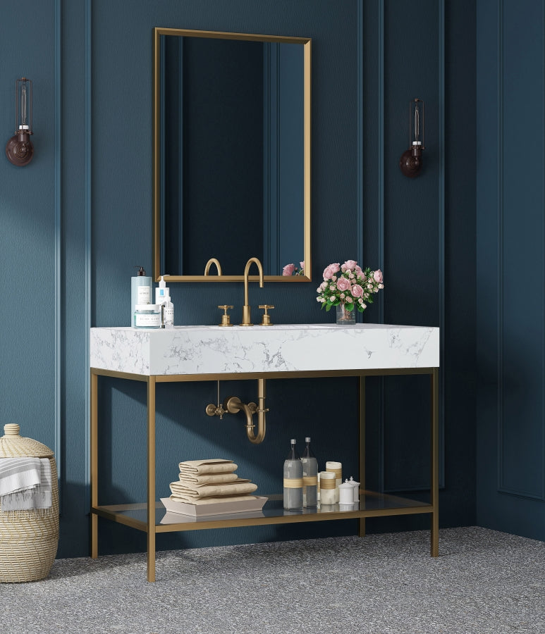 Meuble-lavabo mural pour salle de bain avec lavabo inclus
