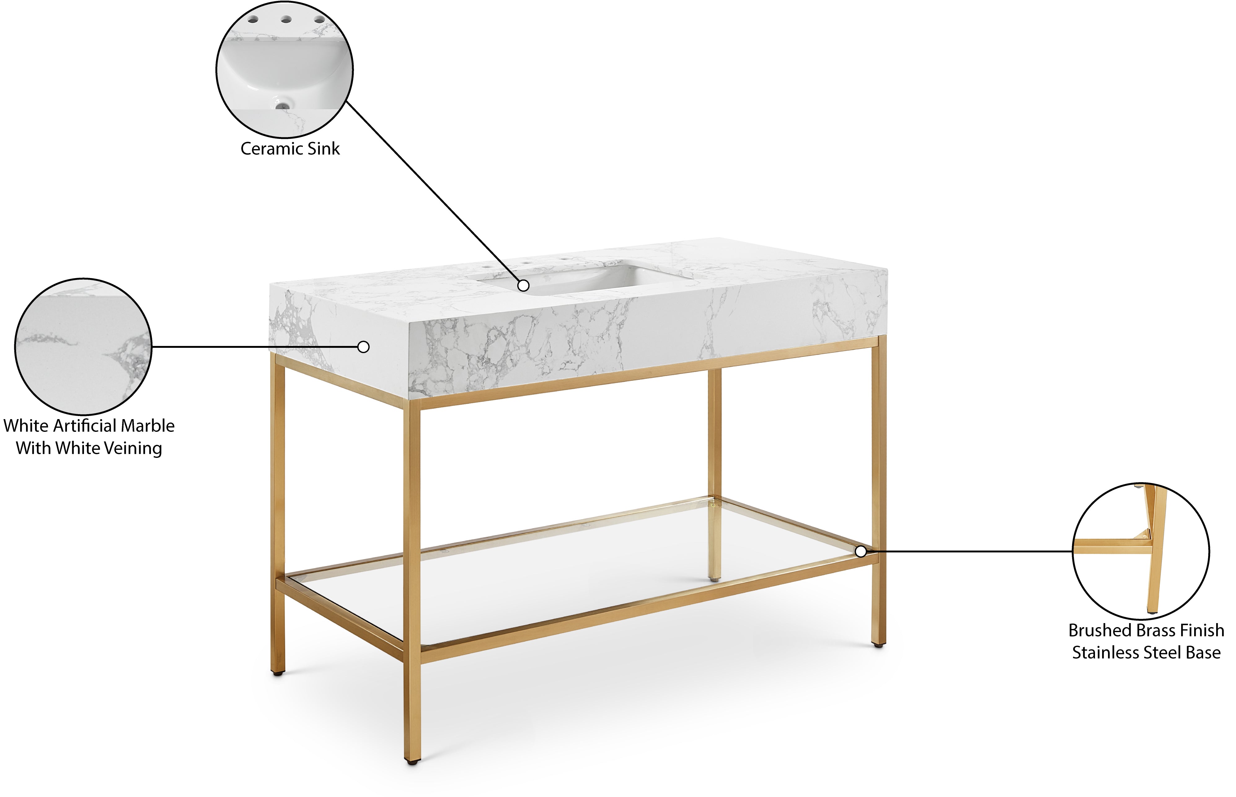 Meuble-lavabo mural pour salle de bain avec lavabo inclus