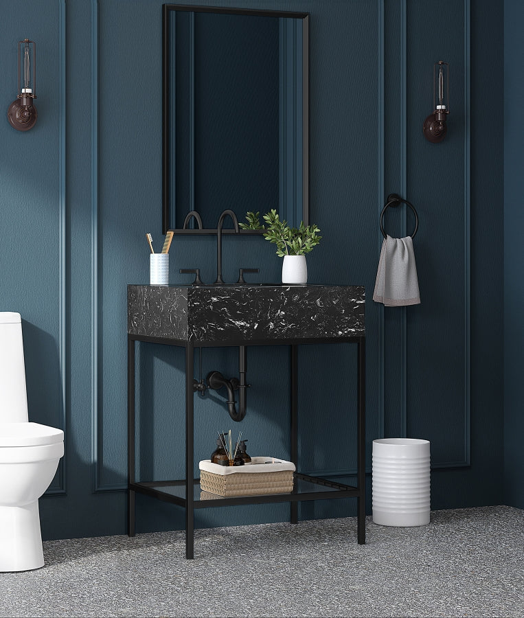 Meuble-lavabo mural pour salle de bain avec lavabo inclus
