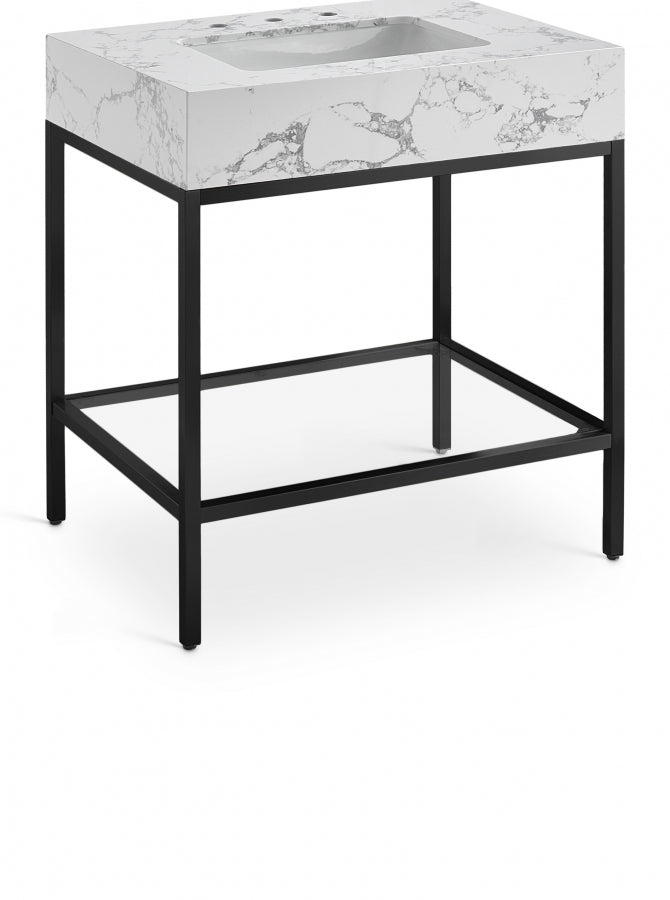 Meuble-lavabo mural pour salle de bain avec lavabo inclus