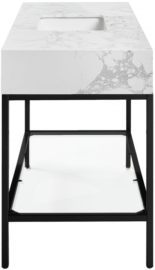 Meuble-lavabo mural pour salle de bain avec lavabo inclus