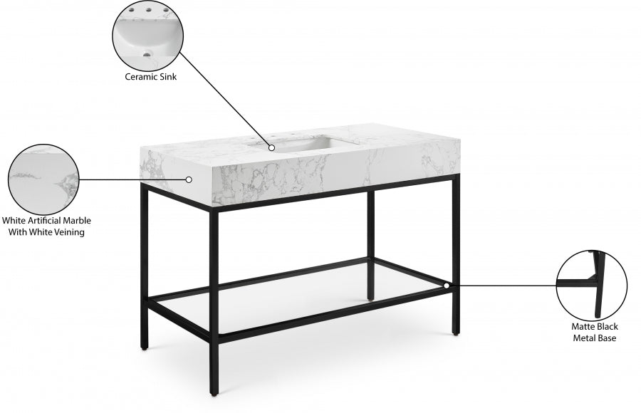 Meuble-lavabo mural pour salle de bain avec lavabo inclus