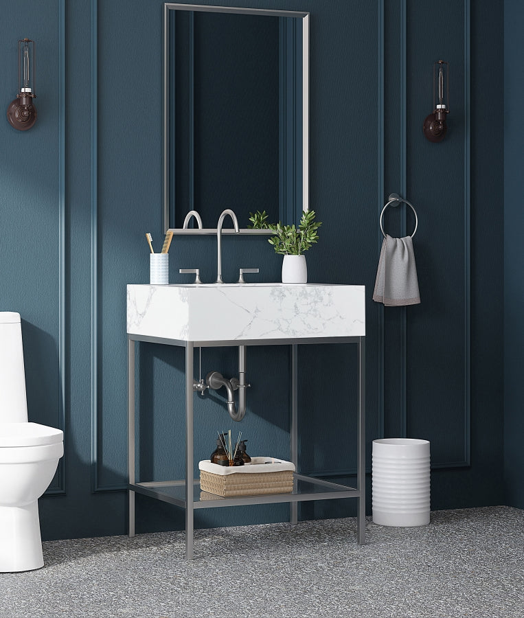Meuble-lavabo mural pour salle de bain avec lavabo inclus