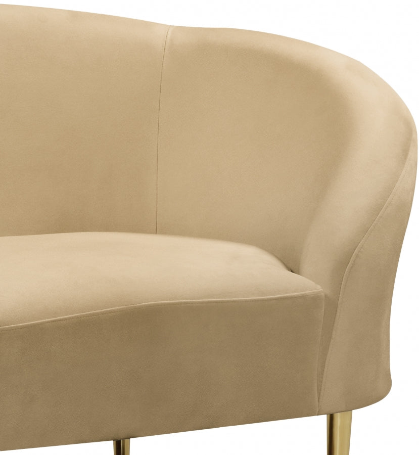 Fauteuil d'appoint rembourré en chenille Vivi 