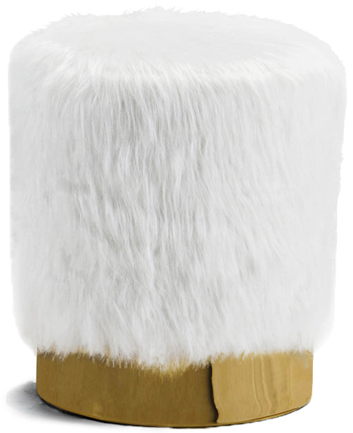 Joy Faux Fur Ottoman | Stool