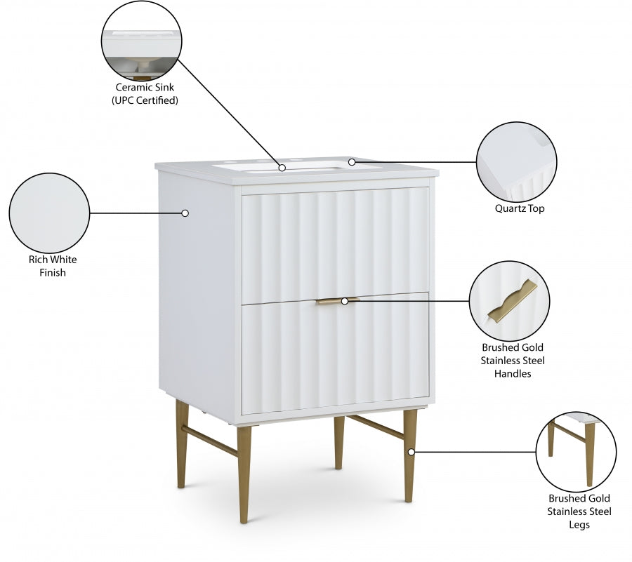 Meuble-lavabo mural pour salle de bain avec lavabo inclus