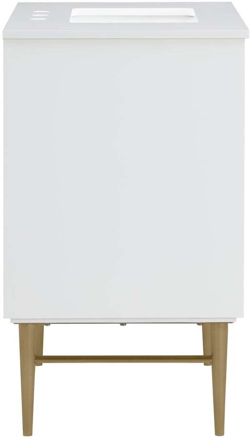 Modernist Engineered Stone Top And Solid Wood Base (brushed gold) Bathroom Vanity