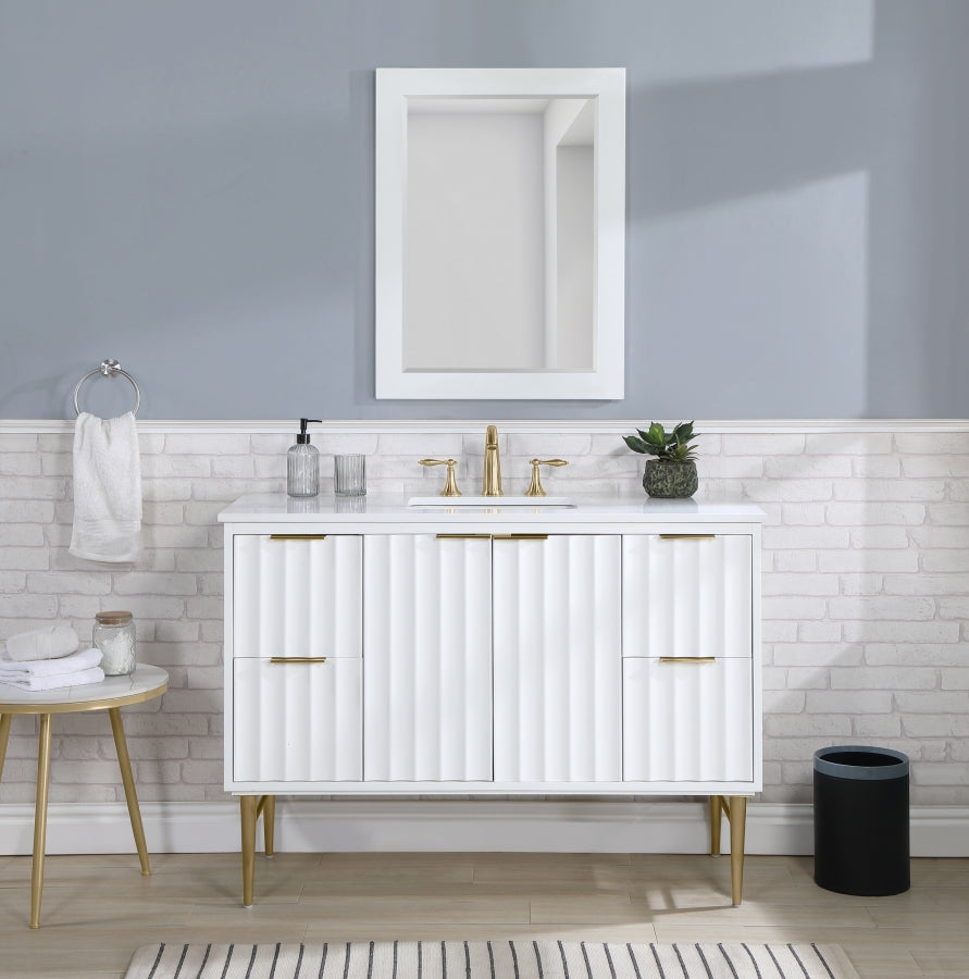 Meuble-lavabo mural pour salle de bain avec lavabo inclus