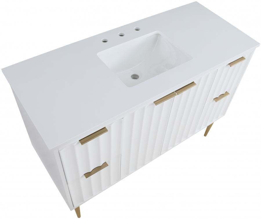 Meuble-lavabo mural pour salle de bain avec lavabo inclus
