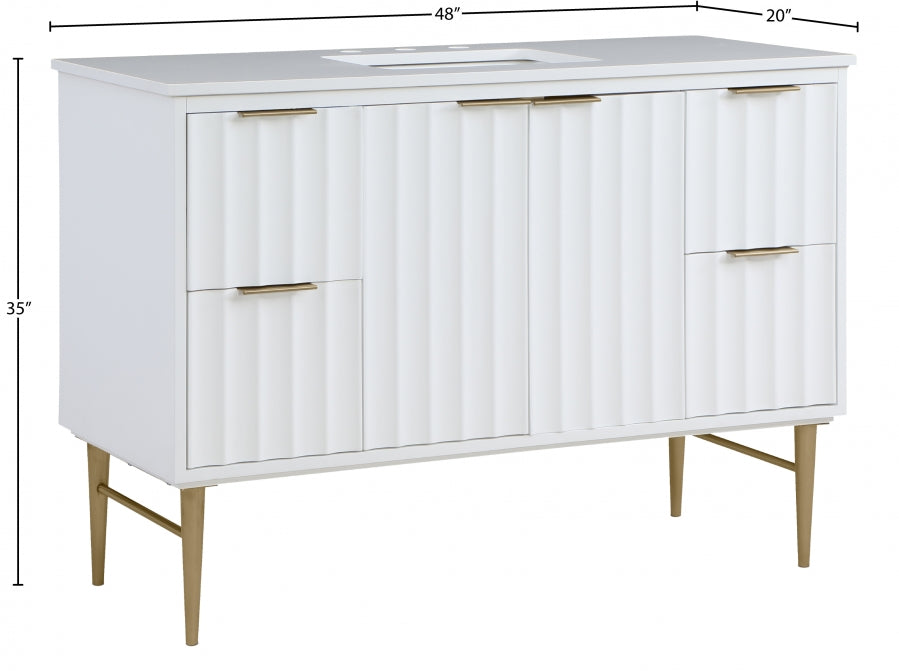 Meuble-lavabo mural pour salle de bain avec lavabo inclus
