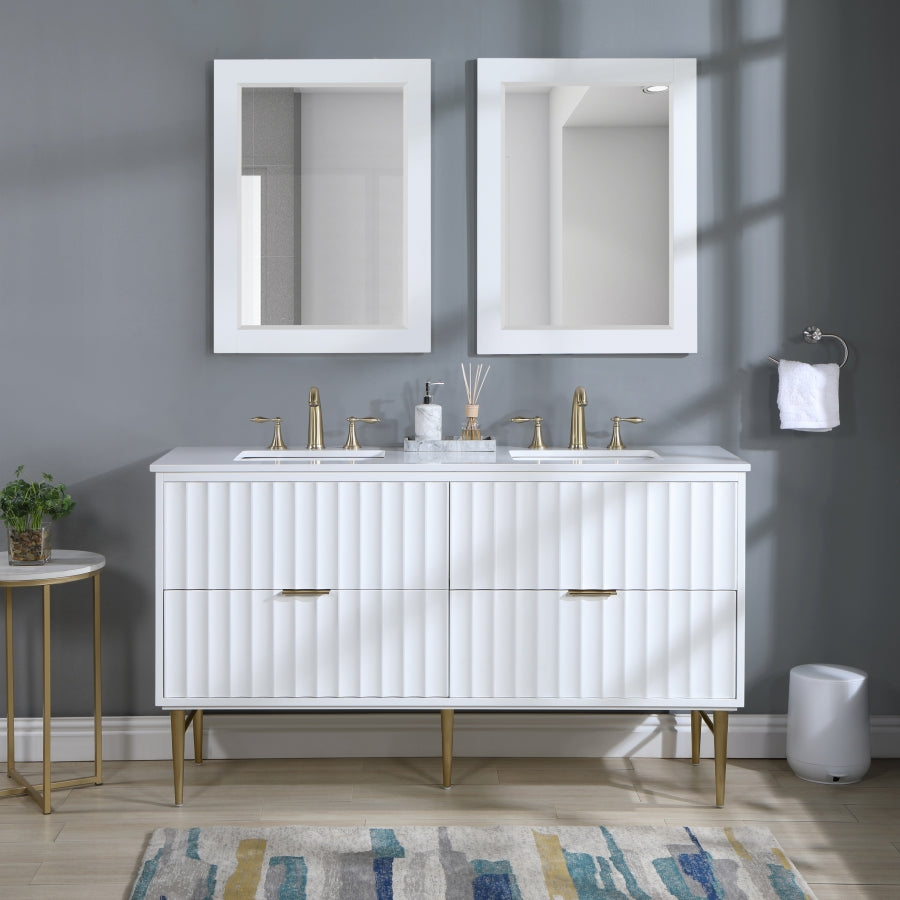 Meuble-lavabo mural pour salle de bain avec lavabo inclus