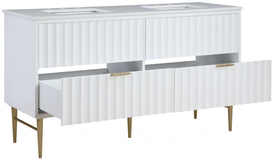Meuble-lavabo mural pour salle de bain avec lavabo inclus