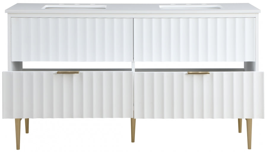 Meuble-lavabo mural pour salle de bain avec lavabo inclus