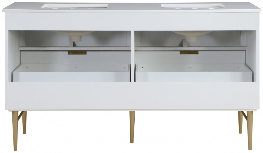 Meuble-lavabo mural pour salle de bain avec lavabo inclus