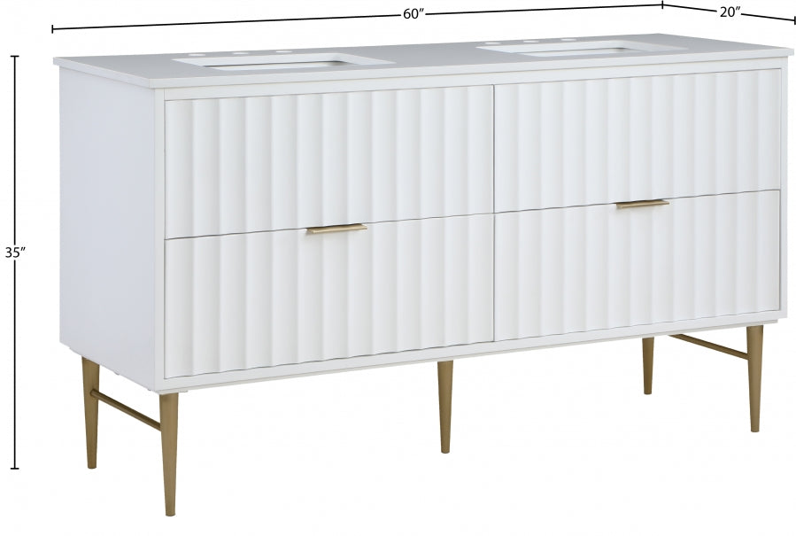 Meuble-lavabo mural pour salle de bain avec lavabo inclus
