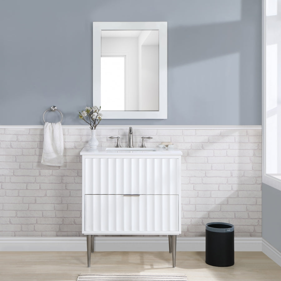Meuble-lavabo mural pour salle de bain avec lavabo inclus